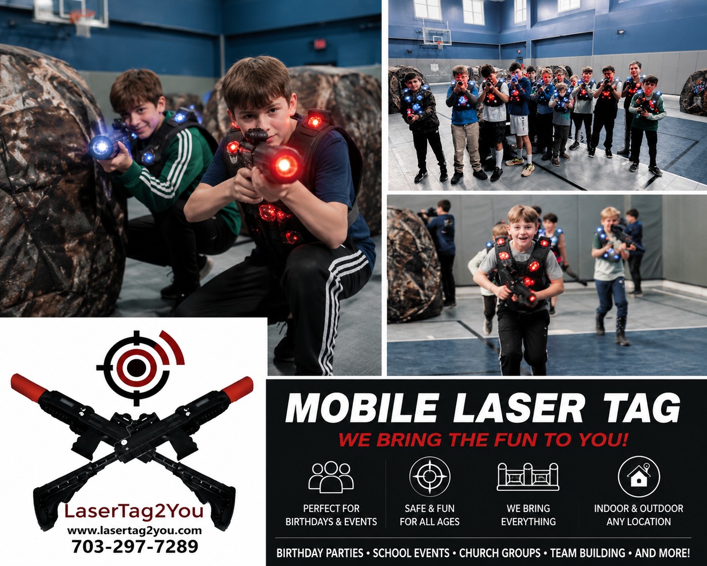 Featured image for “LaserTag2You – August Kids Birthday Parties & Mobile Laser Tag Near Me”